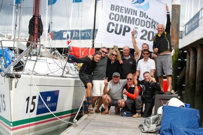 The offshore race winning crew of Emmanuel le Men's Pen Koent - Brewin Dolphin Commodores' Cup - 26 July, 2016 ©  Paul Wyeth / RORC